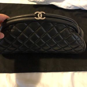 Authentic Chanel Quilted Timeless Kisslock Clutch